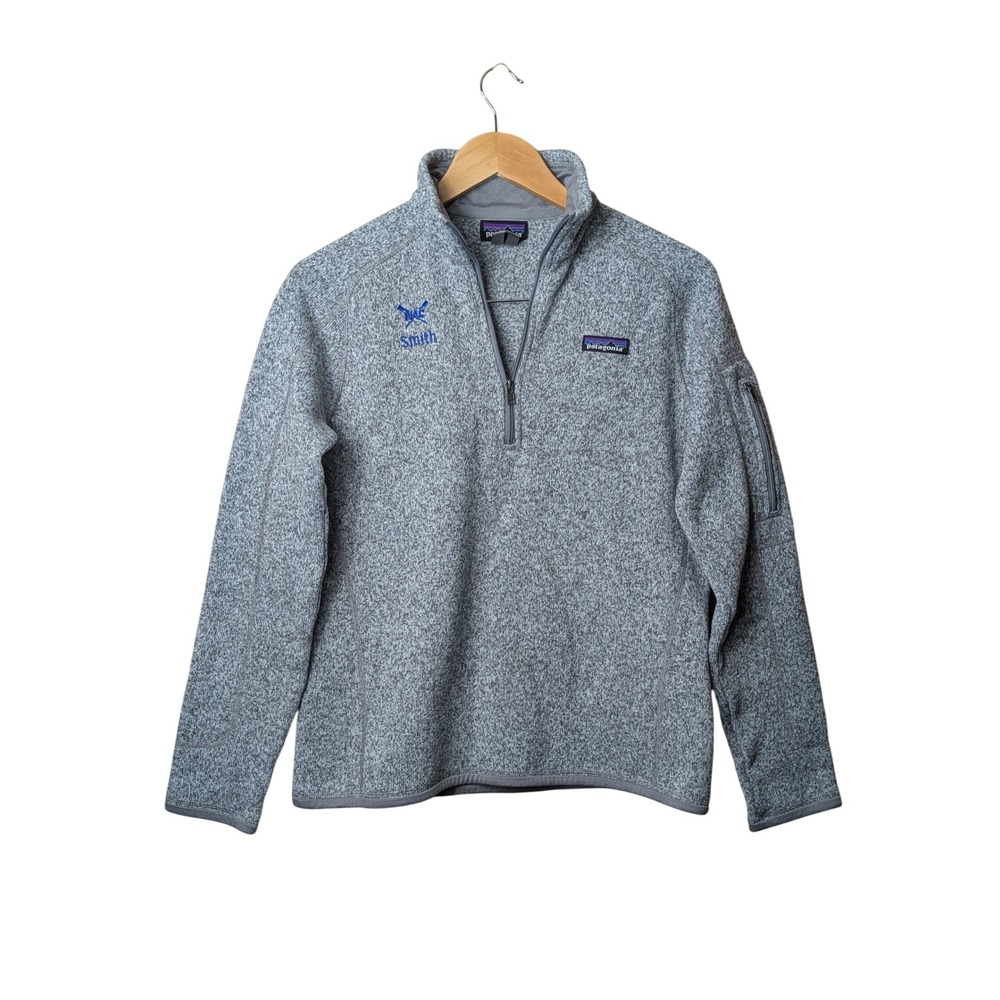 Patagonia Better Sweater 1/4 Zip Men M Grey Fleece Pullover Heather Tecnical